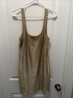 🥳 5 for $25 BUNDLE Forever 21 Gold Metallic Mini Dress